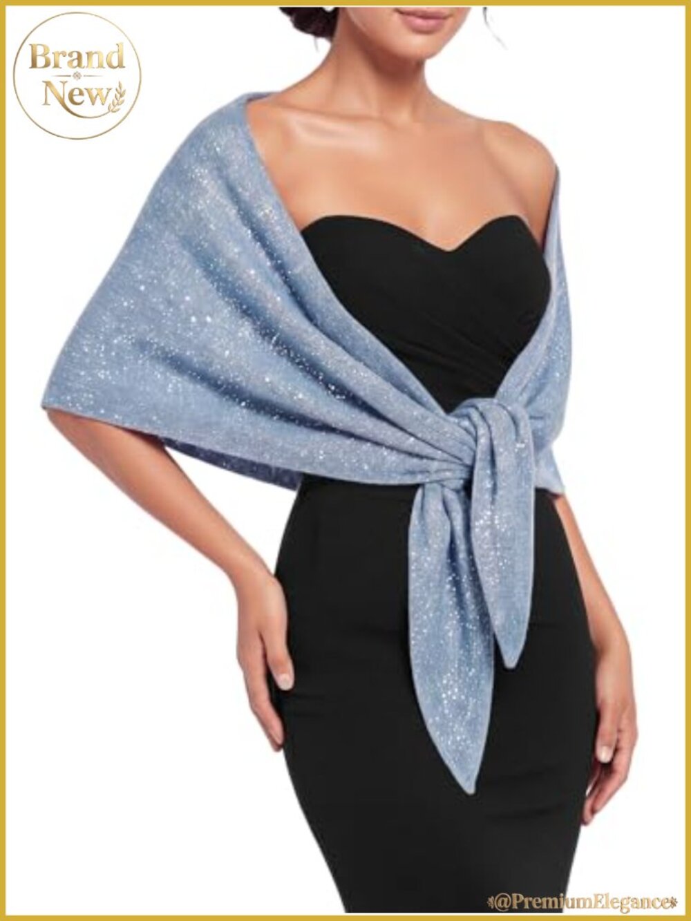 Sequin Shawl Wrap Triangle Poncho One Size